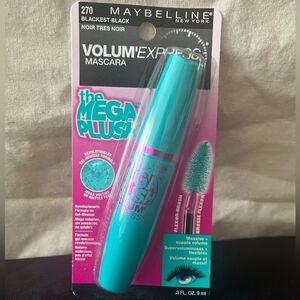 Maybelline New York Volume Express Plush Waterproof Mascara, 270 Blackest Black